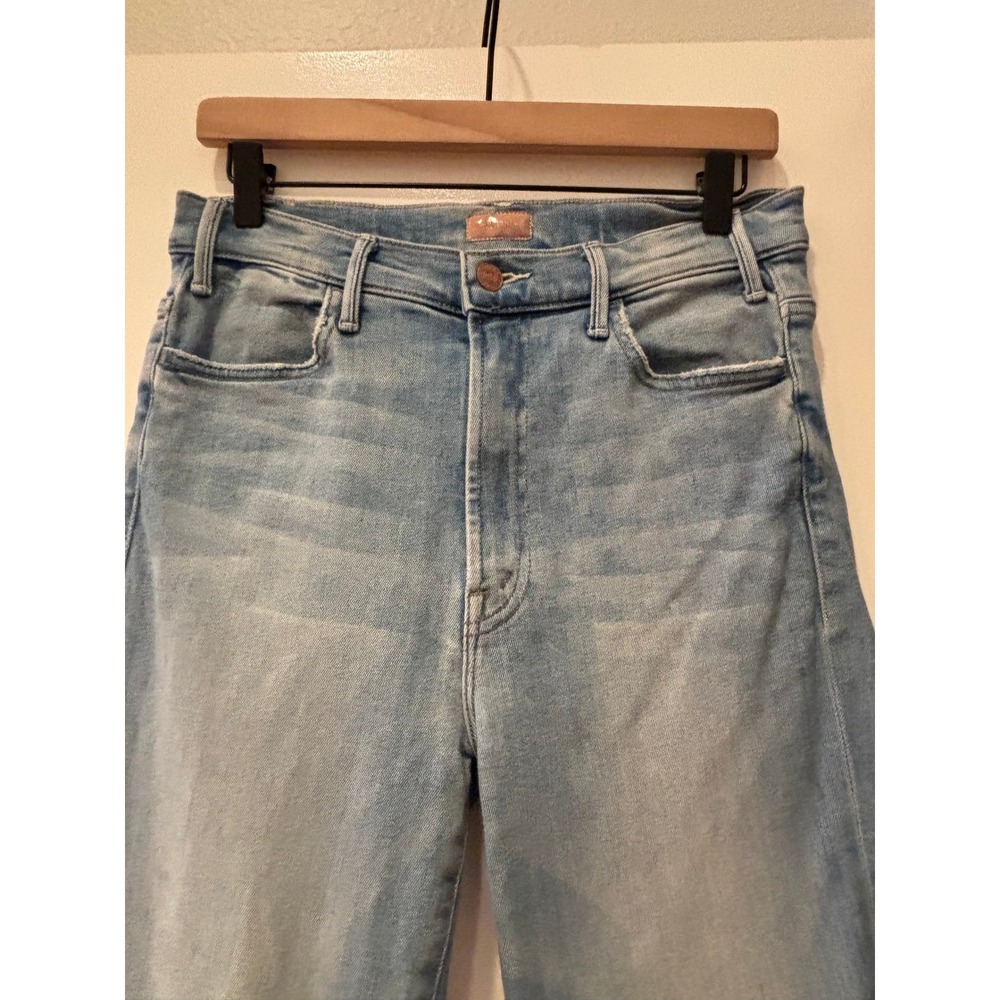 Mother The Hustler Superior Ankle Fray Au Revoir Light Wash Sz 29 High Rise - Picture 3 of 9